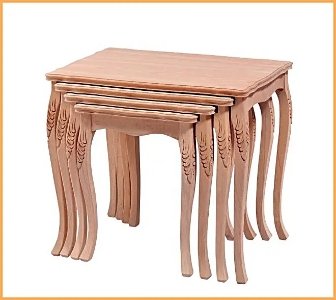 4'lü Ham Ahşap Oymalı Zigon Sehpa İmalatı - Tunceli