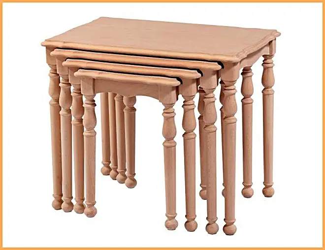 4'lü Ham Ahşap Zigon Sehpa İmalatı - Ankara Siteler