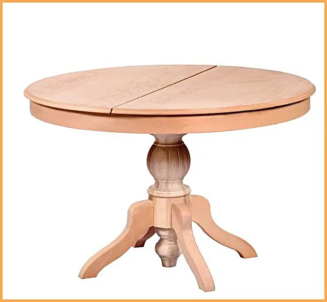 Kayseri Yuvarlak Açılır Ham Ahşap Yemek Masası İmalatı